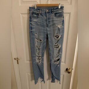 AE Stretch ripped mom Jean